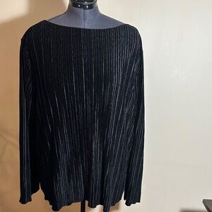 Rafaella Black Long Sleeve Top